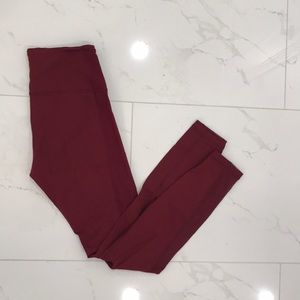 Lululemon maroon full length leggings